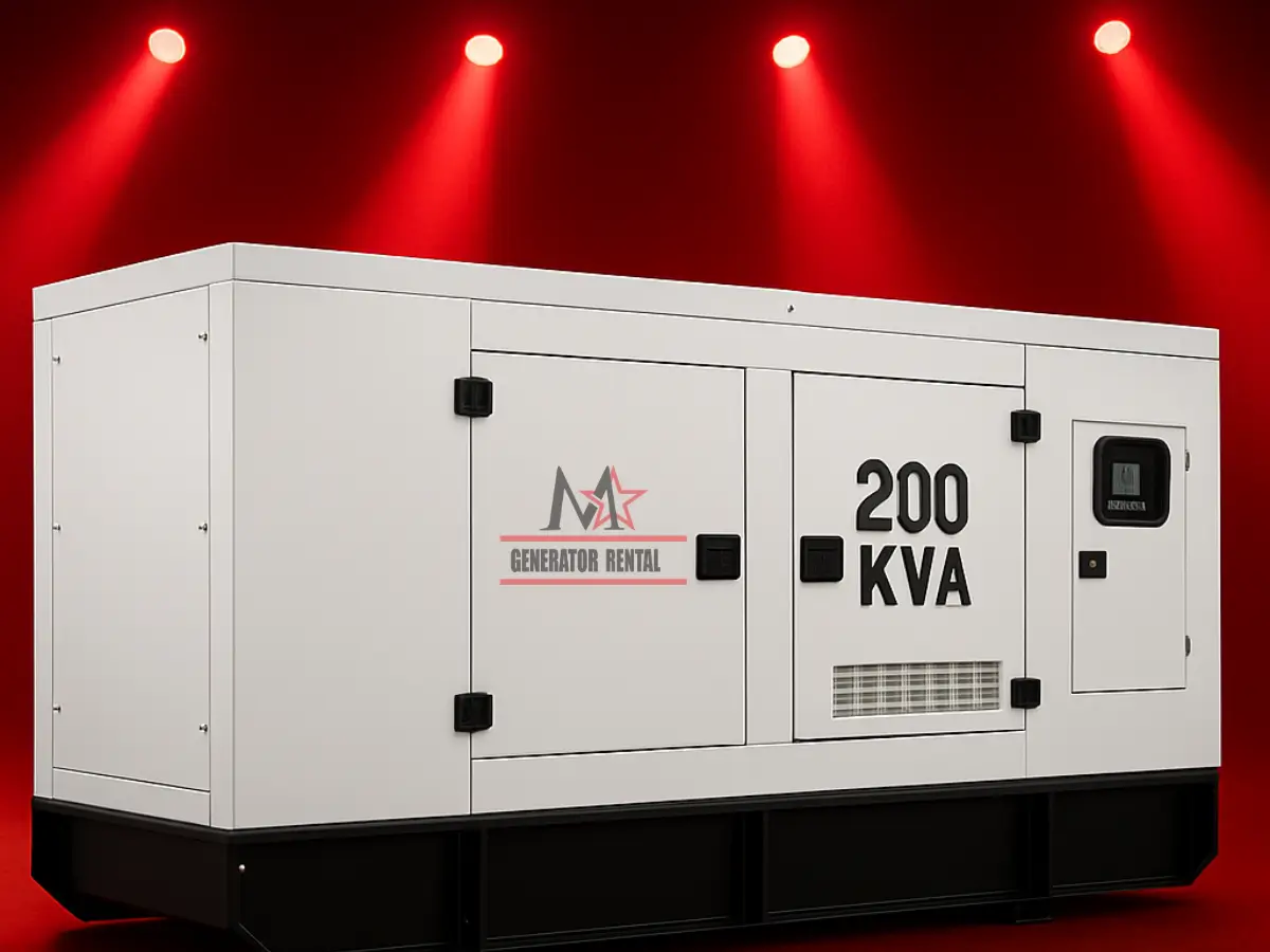 200 KVA Generator Rental Fujairah Construction